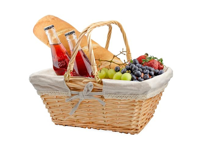 Achat en Gros Paniers de Pique-nique Nouveau Panier à Main en Bambou Isolation Pliable Extérieure