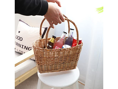 Accessoires de camping, panier de pique-nique en rotin, table ronde, glacière mini pour enfants