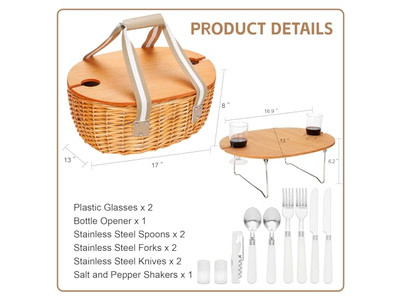 Panier de Pique-nique Tressé Français Déjeuner en Osier Résine Plastique Mini Paniers pour Enfants