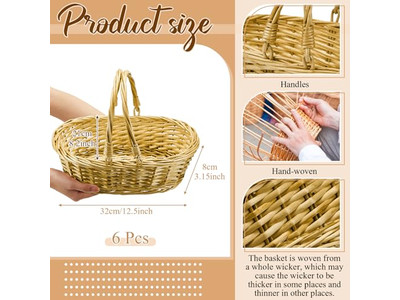 Panier de Pique-nique pour Aliments Frais Familial Lavable Mini Panier 1950 Cœur pour 2 Plage