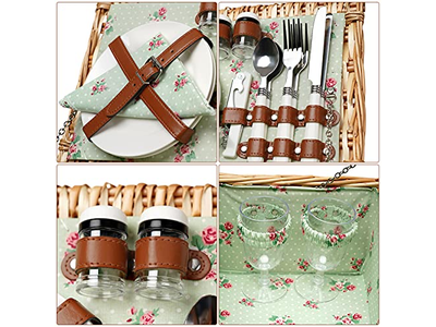 Paniers de pique-nique en gros OEM, panier en osier rond antique en bois pour enfants