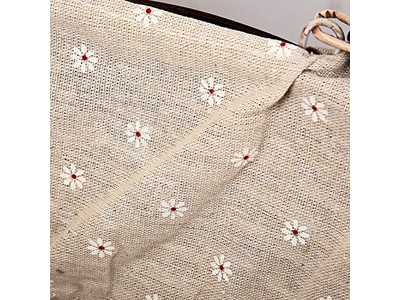 Panier de Pique-nique Isolé Rond en Osier Vintage Prix Gravés Meilleure Doublure