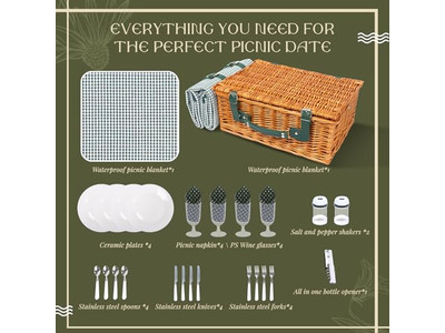 Ensemble de Mini Panier de Pique-nique Panier pour Enfants en Osier Rond pour Mur 5