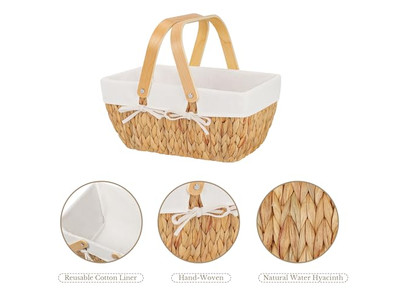 Panier de pique-nique avec nourriture en bois, paniers pliants, sac à dos pour 4 personnes avec roues
