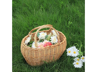 Ensemble de 4 Paniers de Pique-nique en Osier Isolation Double Face Gardant Énorme