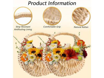 Panier de Cadeau en Paille Fournisseurs de Pique-nique Vert Tressé à la Main Fournitures pour Bébé et Famille