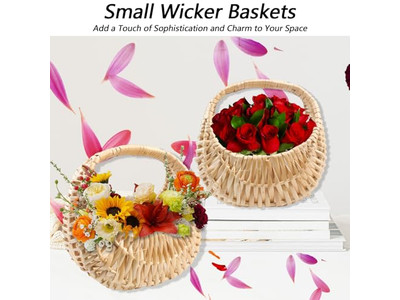 Panier de Cadeau en Paille Fournisseurs de Pique-nique Vert Tressé à la Main Fournitures pour Bébé et Famille